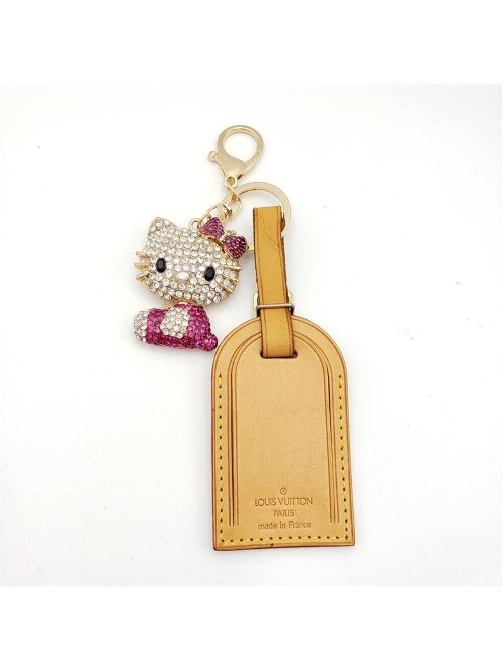 Authentic Louis Vuitton Luggage Nametag with Unbranded Keycharm - Picture 12 of 15